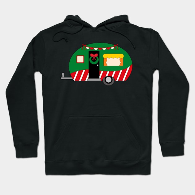 Christmas Happy Camper Hoodie by StacysCellar